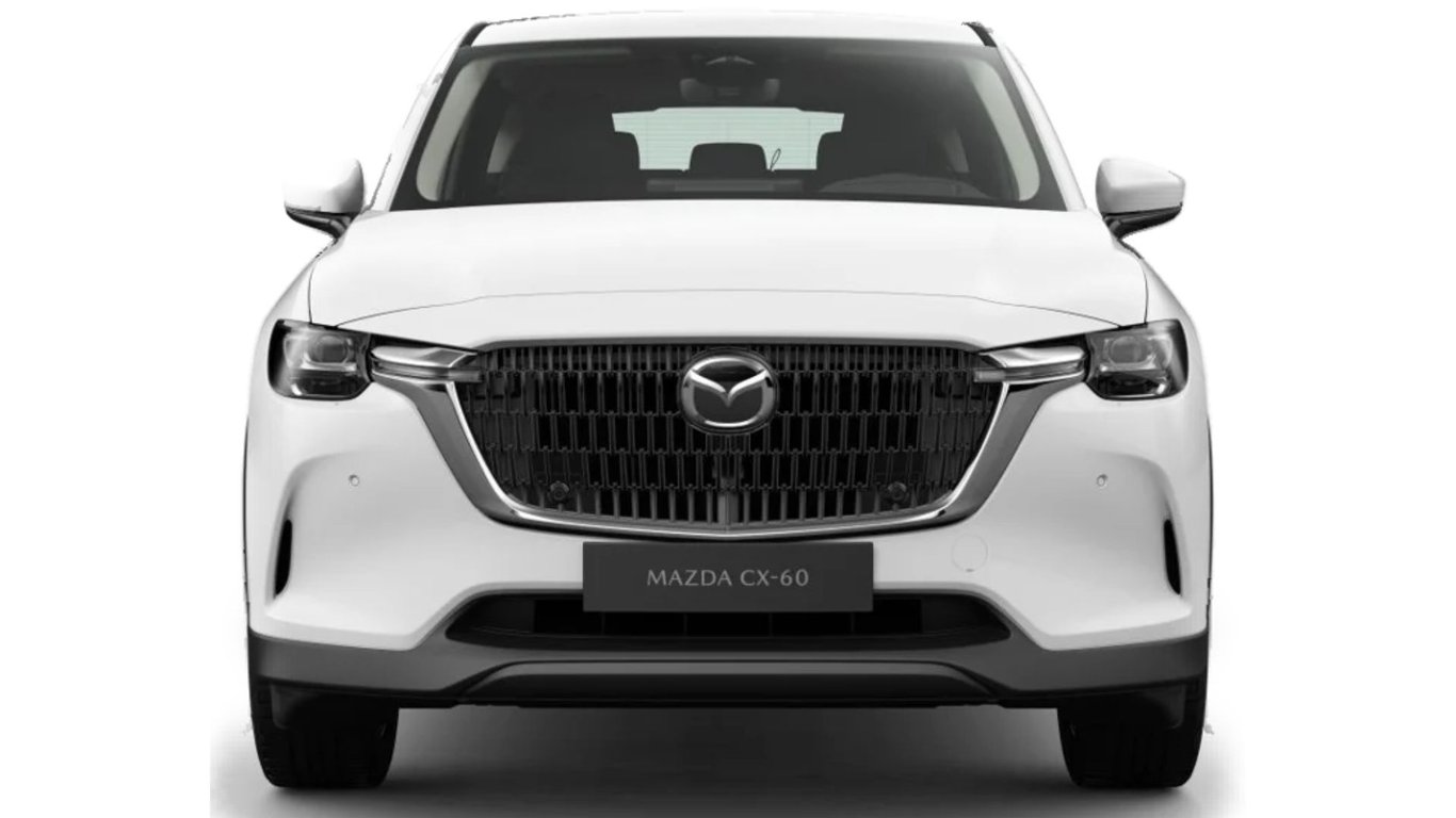 Mazda CX-60 SUV front view in white