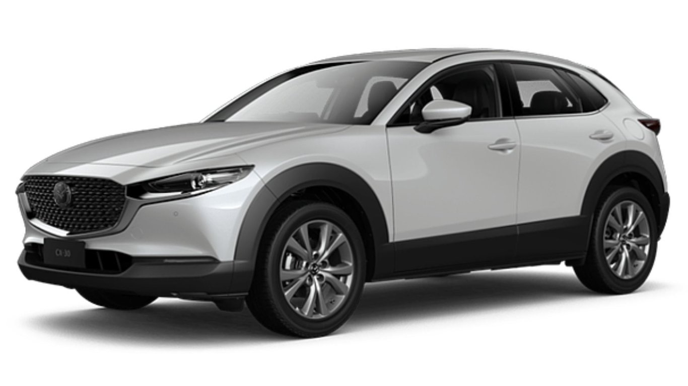 Mazda CX-30 small SUV front three-quarter view