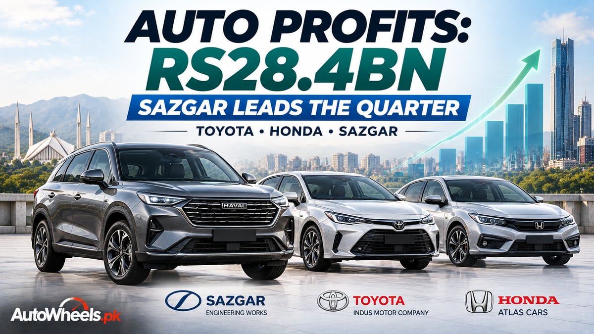Featured image for Sazgar Leads Pakistan’s Listed Automakers as June-Quarter Profit Hits Rs28.4 Billion
