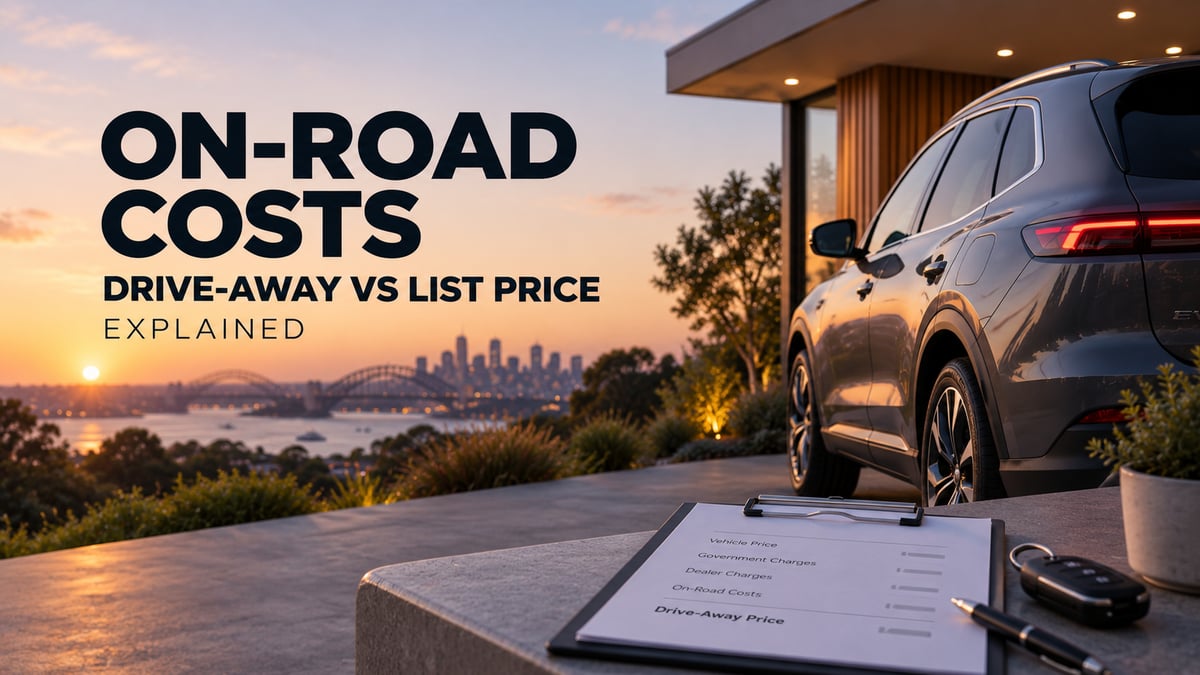 Featured image for On Road Costs Australia: Drive Away vs List Price