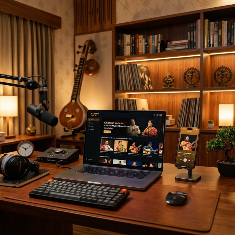 CHARSUR VODCAST Platform Mockup