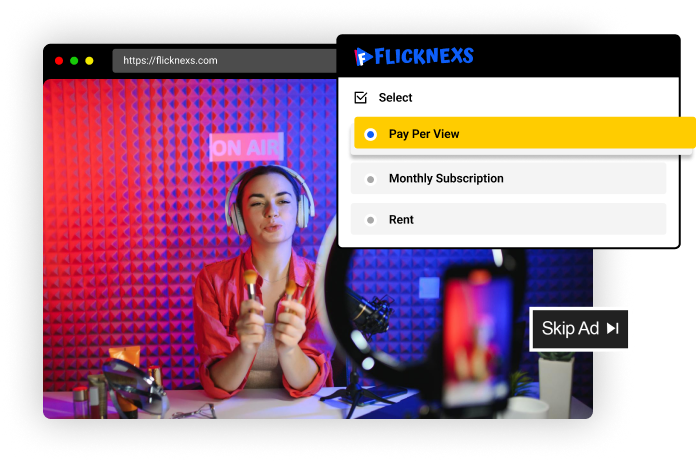 Monetize your content via customizable revenue models