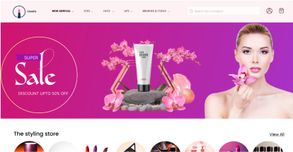 custom ecommerce software makeup product theme