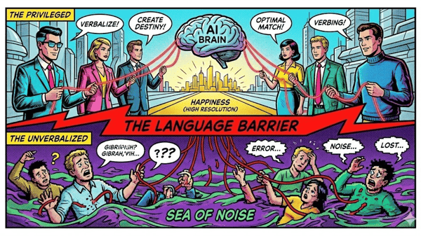 Slot #0030 privilege-of-verbalization-ai: Verbalization as the supreme tool for high-fidelity AI matching. / [0030] privilege-of-verbalization-ai: 言語化によるプロファイル覚醒。AI 時代の運覚を操る至高の特権。