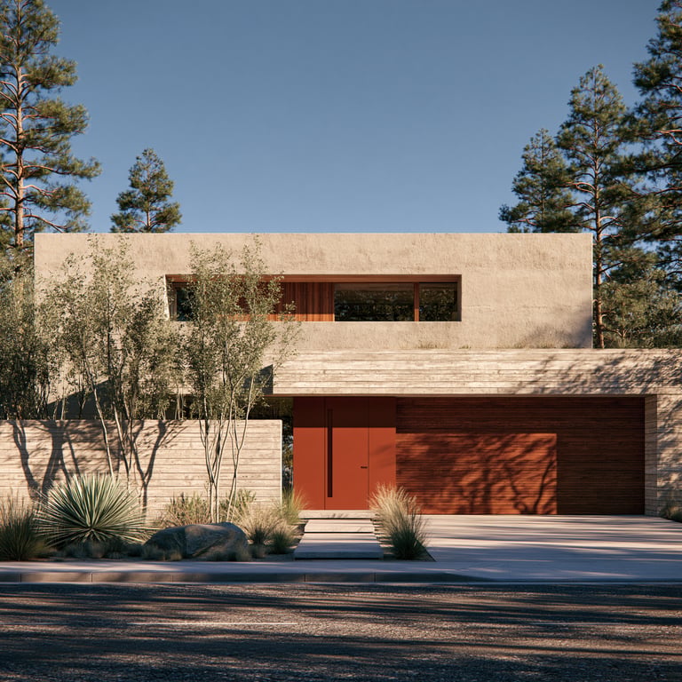 Midjourney --ar 1:1 luxury residential exterior architecture