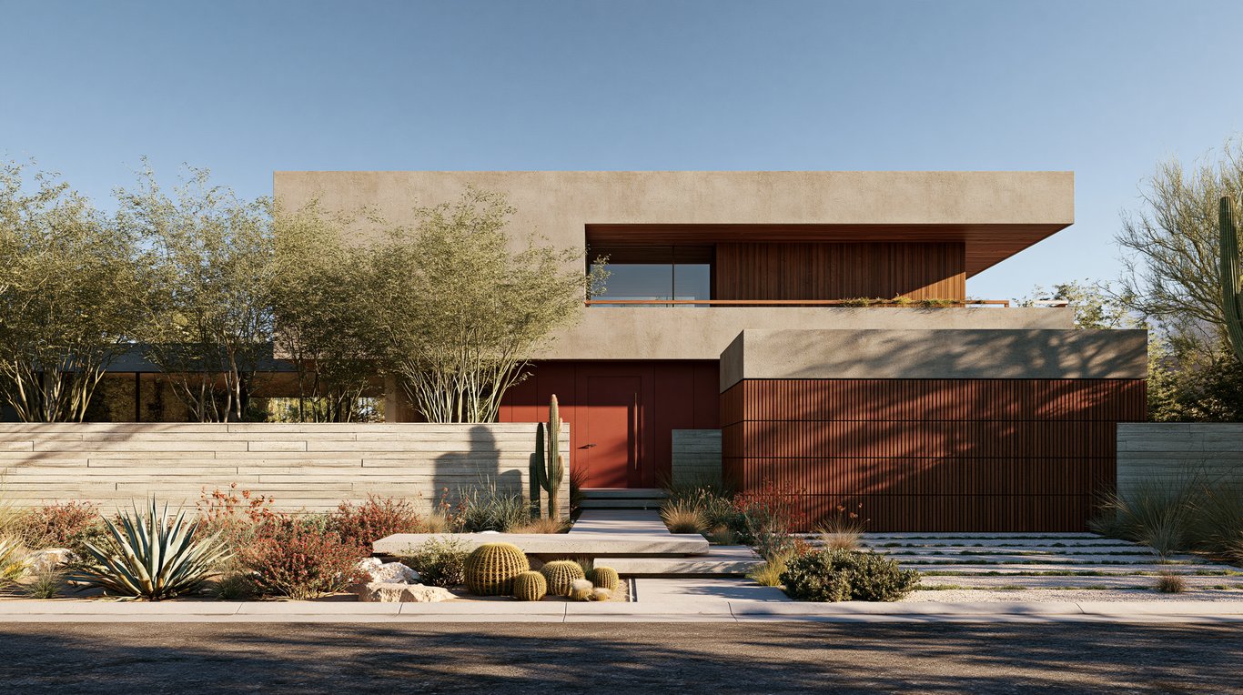 Midjourney --ar 16:9 luxury residential exterior architecture