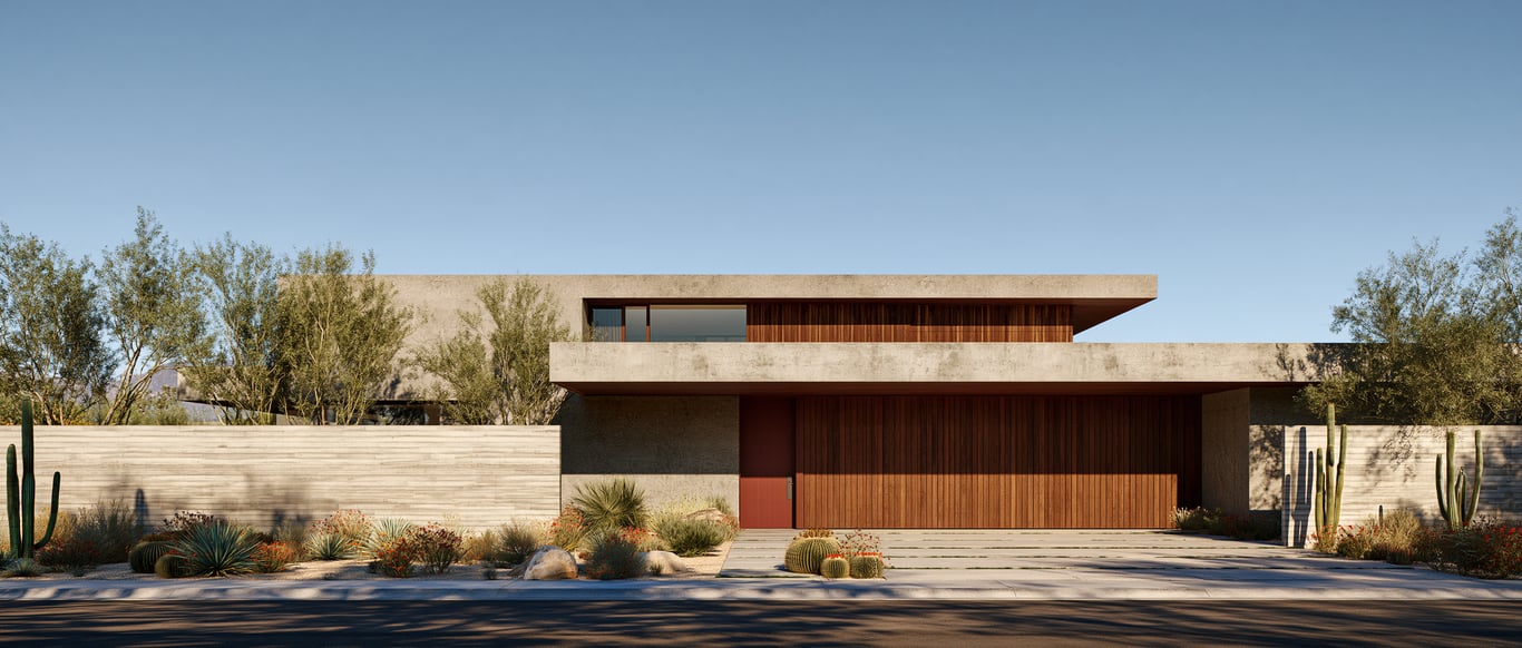 Midjourney --ar 21:9 luxury residential exterior architecture