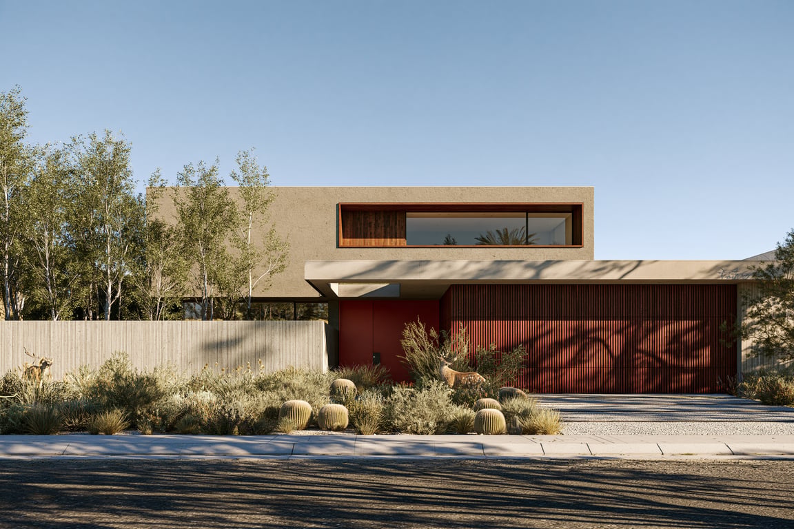 Midjourney --ar 3:2 luxury residential exterior architecture