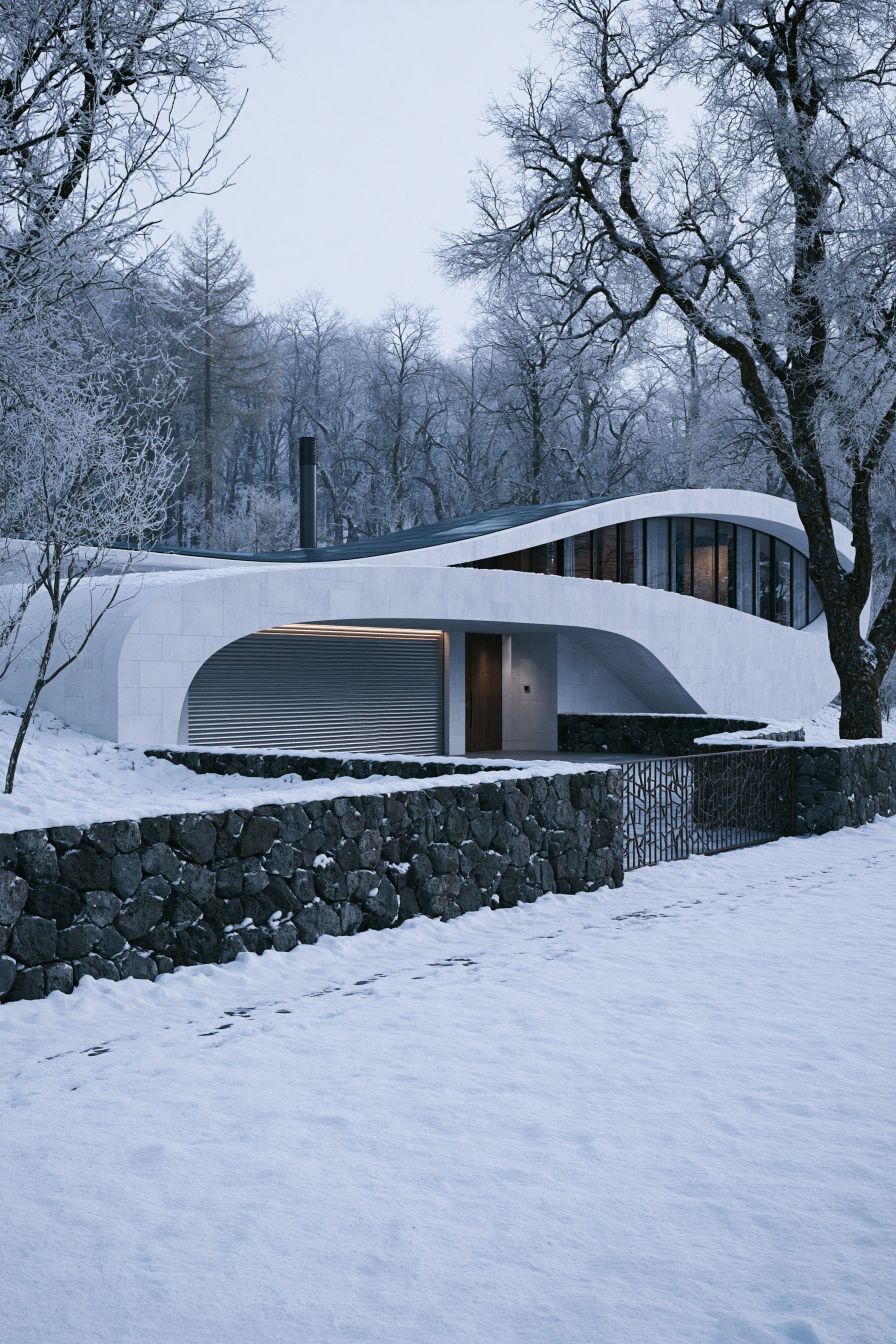 Monotone - Futuristic × Mediterranean — EXTERIOR