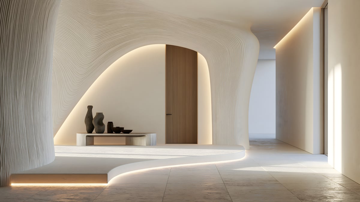 Organic - Futuristic × Mediterranean — ENTRANCE HALL