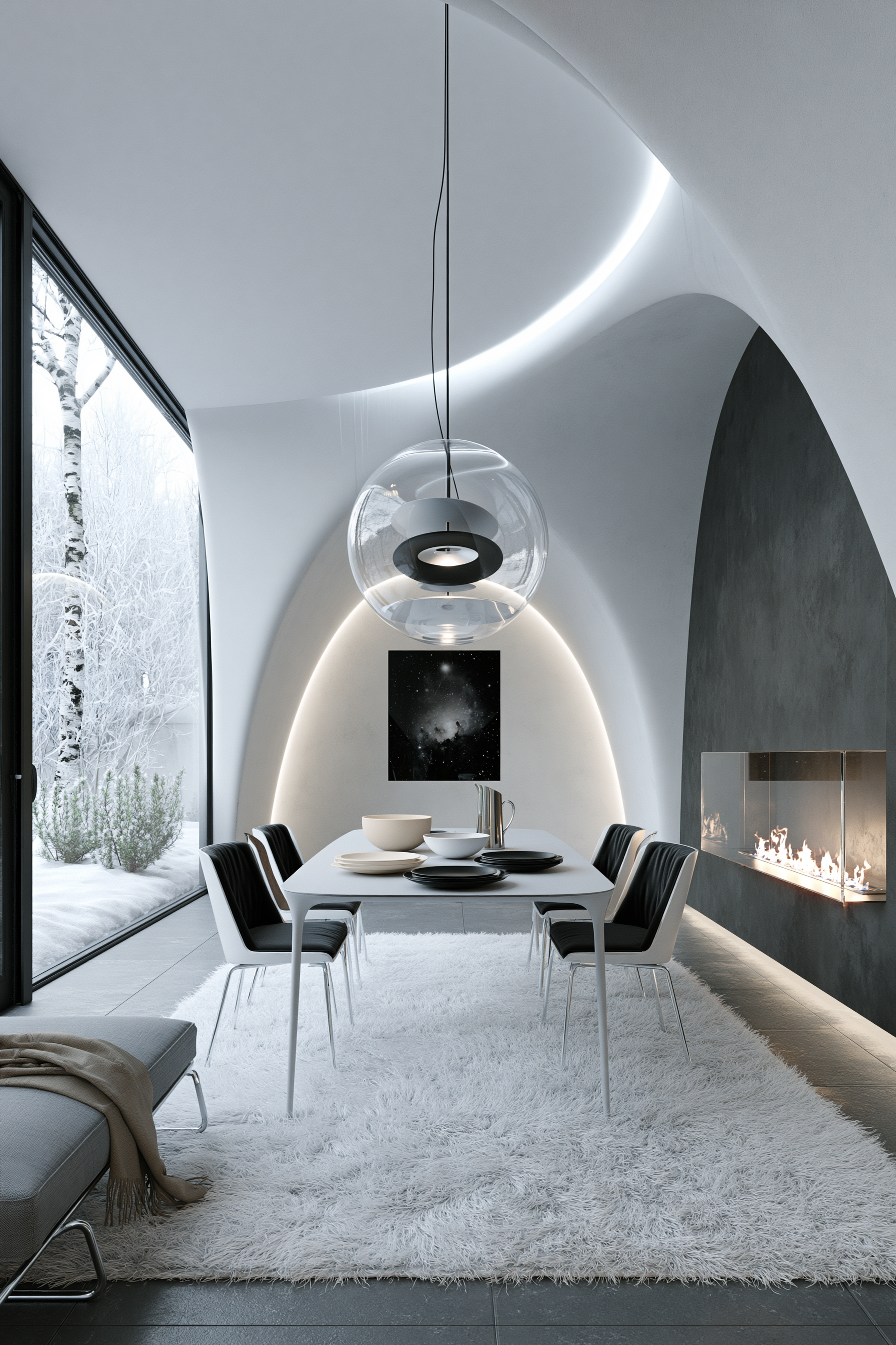 Monotone - Futuristic × Mediterranean — DINING