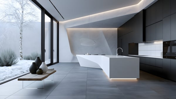 Monotone - Futuristic × Mediterranean — KITCHEN