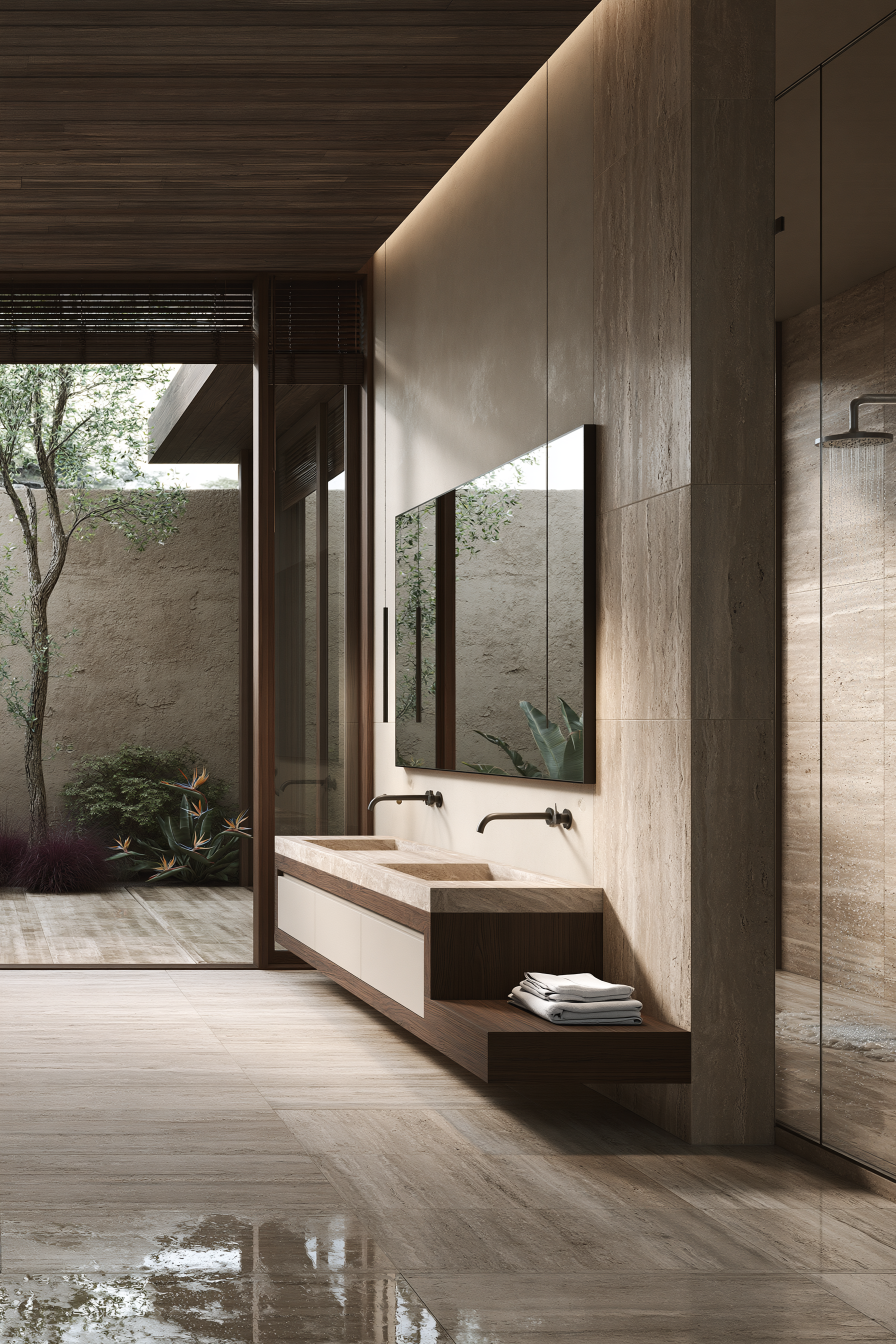 Shadow - Modern × Tropical savannah — BATHROOM VANITY