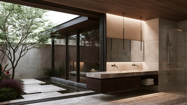 Shadow - Modern × Tropical savannah — BATHROOM VANITY