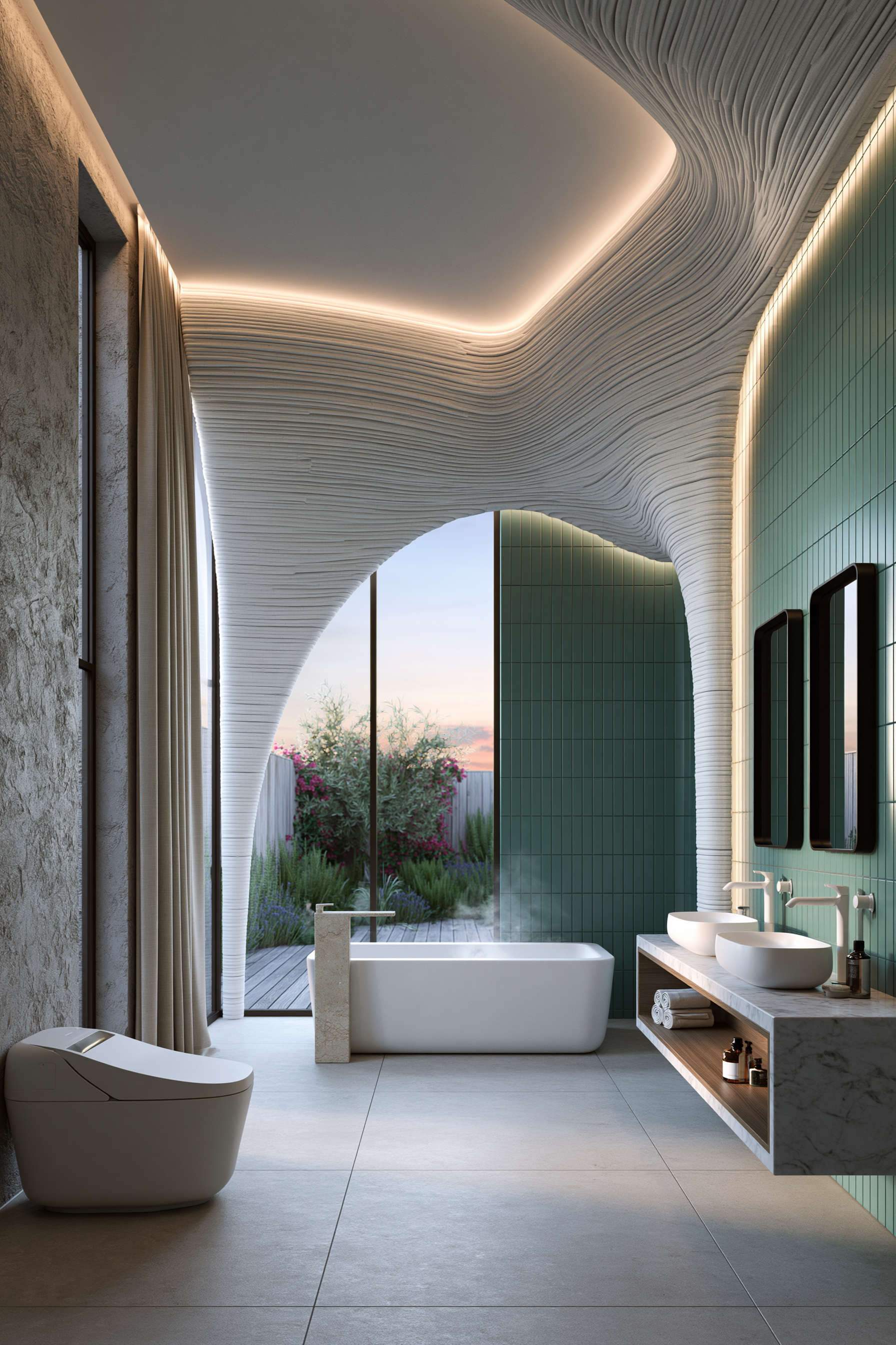 [7793] Organic - Futuristic × Mediterranean Vertical