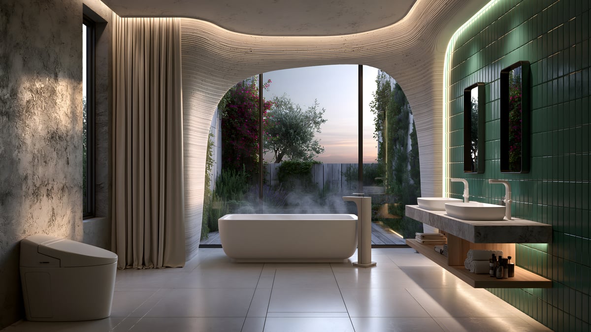 Organic - Futuristic × Mediterranean — BATHROOM VANITY