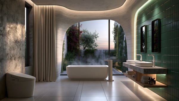 Organic - Futuristic × Mediterranean — BATHROOM VANITY