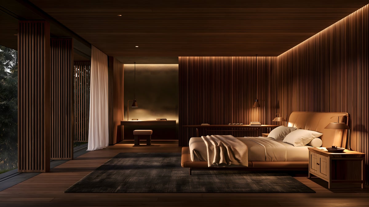 Shadow - Minimal × Tropical savannah — MASTER SUITE