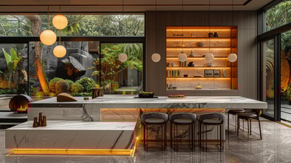 [D222] Textured Nordic Traditional Dining in Ashiya Residence