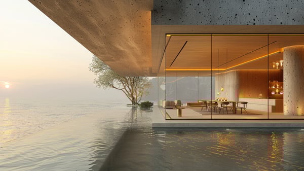 [D379] Golden Hour Industrial Oceanic Dining