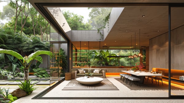 [D688] Resort Contrast Dining Living