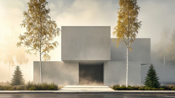 [E282] Texture Exterior Summer Dawn Mist — Nordic White