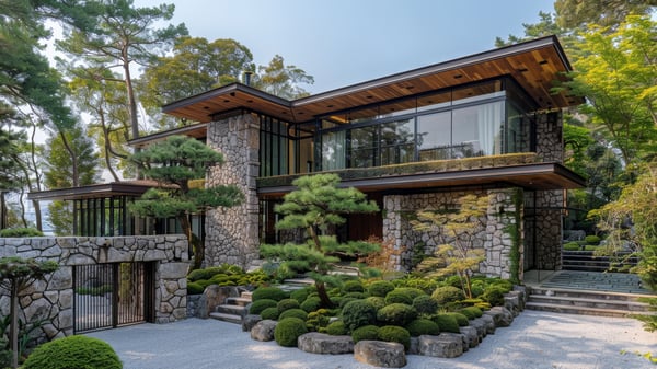 [E379] Ashiya Layered Stone Mansion with Luminous Exterior