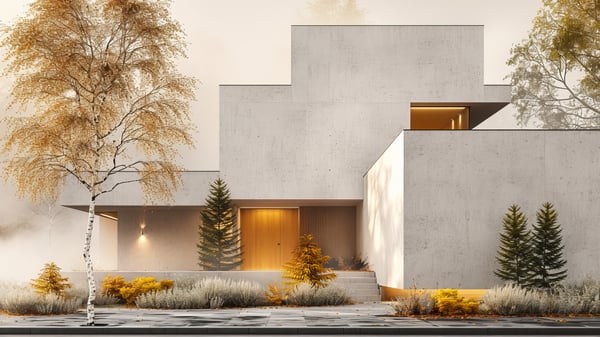 [E382] Light Exterior Spring Haze Evening — Nordic White