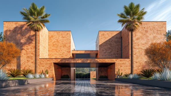 [E419] Reflection Exterior Early Autumn Morning — Ashiya Yamate