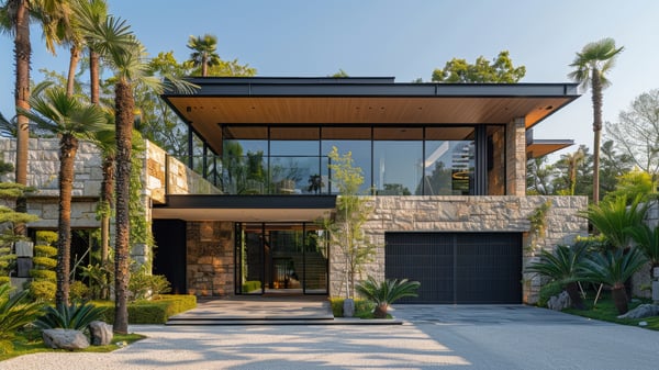 [E618] Ashiya Rokko-so Modern Béton Brut Exterior with Contrast