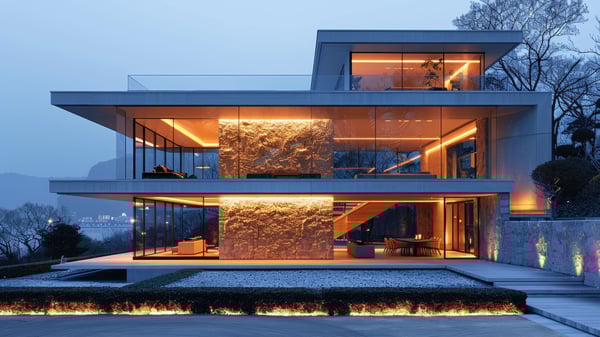 [E651] Ashiya Blue Hour Contrast Minimal Exterior