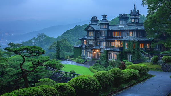 [E864] Natural Continental Gravity Stone Heritage Estate in Ashiya