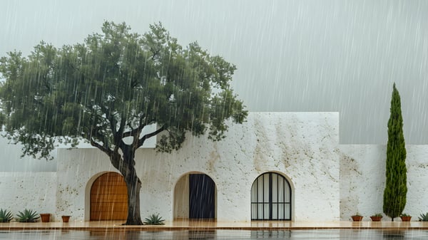 [E913] Fluidity Exterior Continuous Rainy Season Rain — Ashiya Yamate