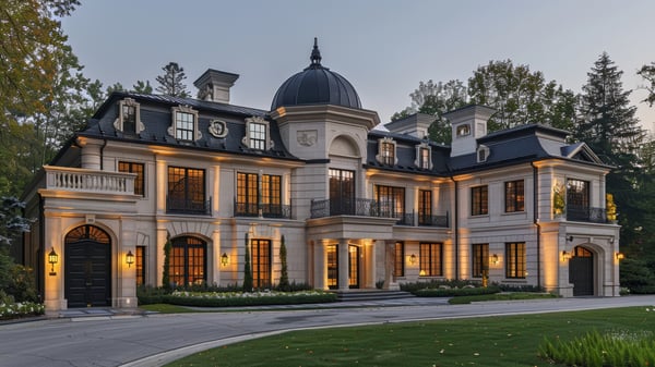 [E924] Traditional Continental Fluid Heritage Facade in Ashiya Rokko-so