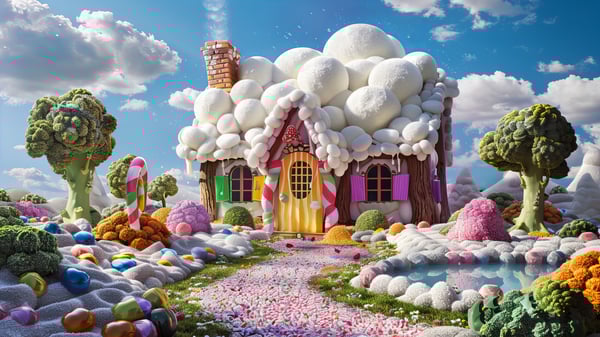 [Eaaa] The Sugar Snow Manor — Whipped Cream Candy House Exterior