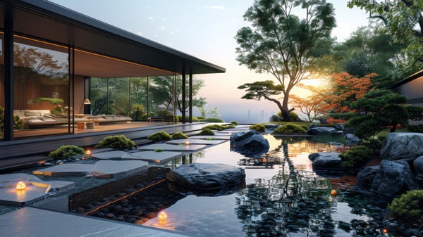 [G457] Ashiya Minimal Reflective Zen Garden