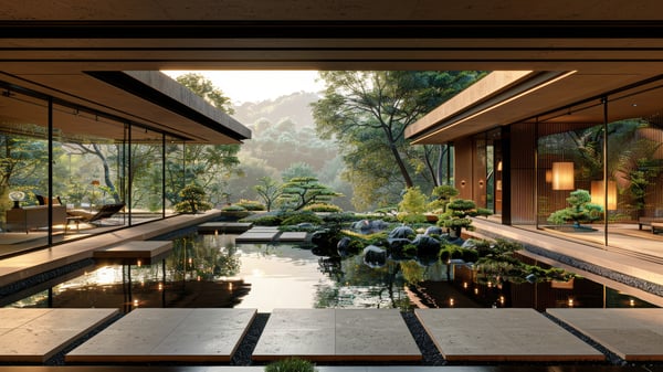 [G495] Futuristic Desert Reflection Garden