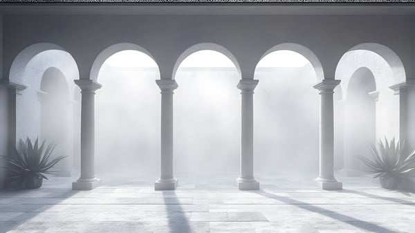 [G513] Monotone Garden Late Autumn Dense Fog — Ashiya Yamate