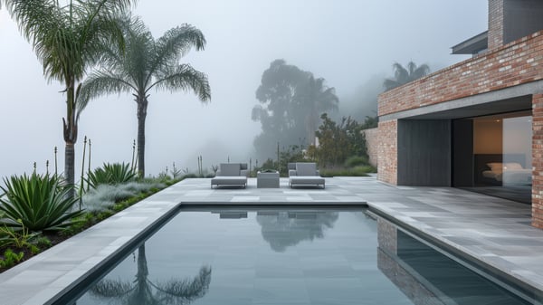 [G519] Monotone Garden Late Autumn Dense Fog — Ashiya Yamate