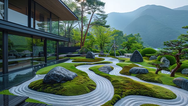 [G991] Futuristic Fluidity Japanese Garden in Ashiya