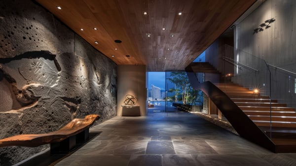 [H445] Reflected Rustic Desert Nomad Entrance Hall