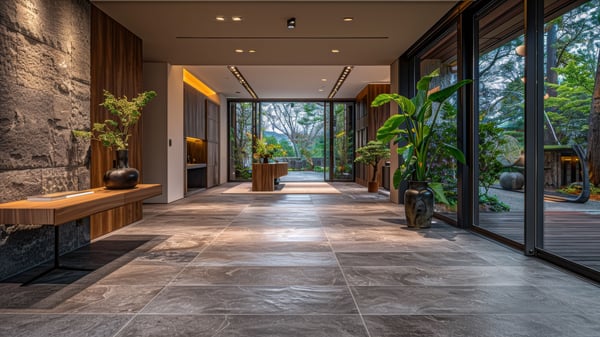 [H472] Ashiya Rokurokuso Entrance Hall - Reflection, Industrial, Nordic