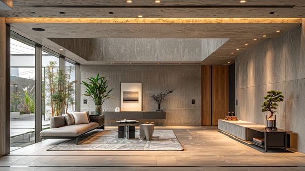 [H539] Monotone Artistic Oceanic Entrance Hall