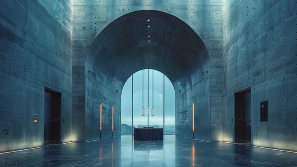 [H678] Industrial Contrast Entrance Hall in Rokkosan Ashiya