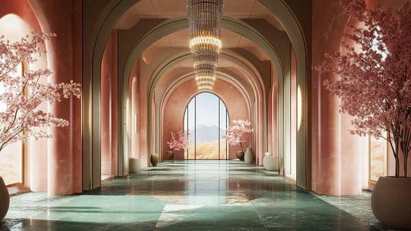 [HAAE] The Confectionery Grand Foyer — A Palatial Sakura & Matcha Entrance Hall