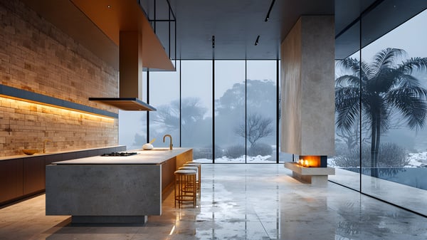 [K119] Shadow Kitchen Winter Dawn Blue Hour — Ashiya Yamate