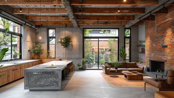 [K278] Industrial Textured Urban Kitchen