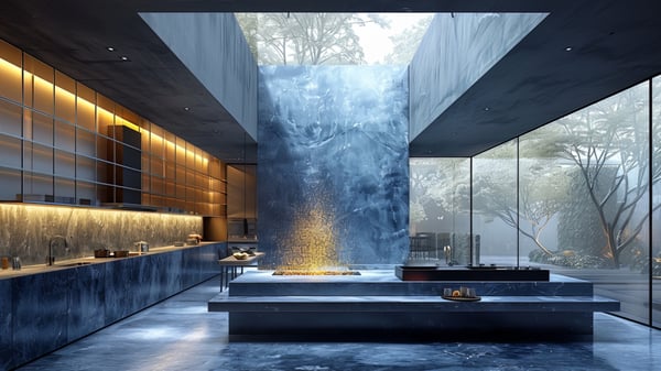 [K398] Futuristic Luminous Urban Kitchen