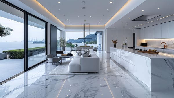 [K514] Monotone Modern Continental-Classic Kitchen