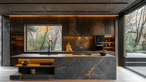 [K534] Monotone Artistic Continental Classic Kitchen